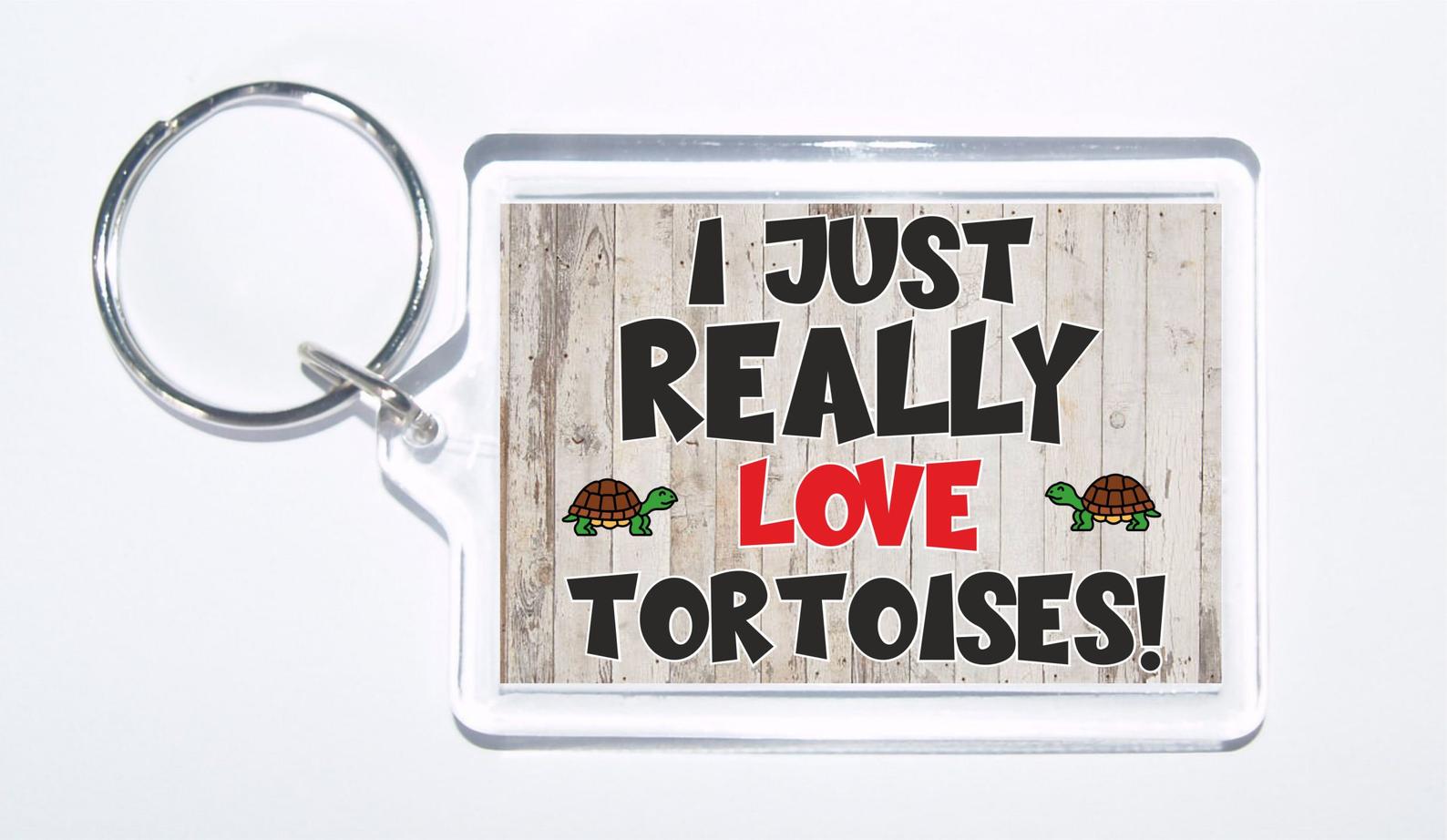 Tortoise slogan novelty keyring - 