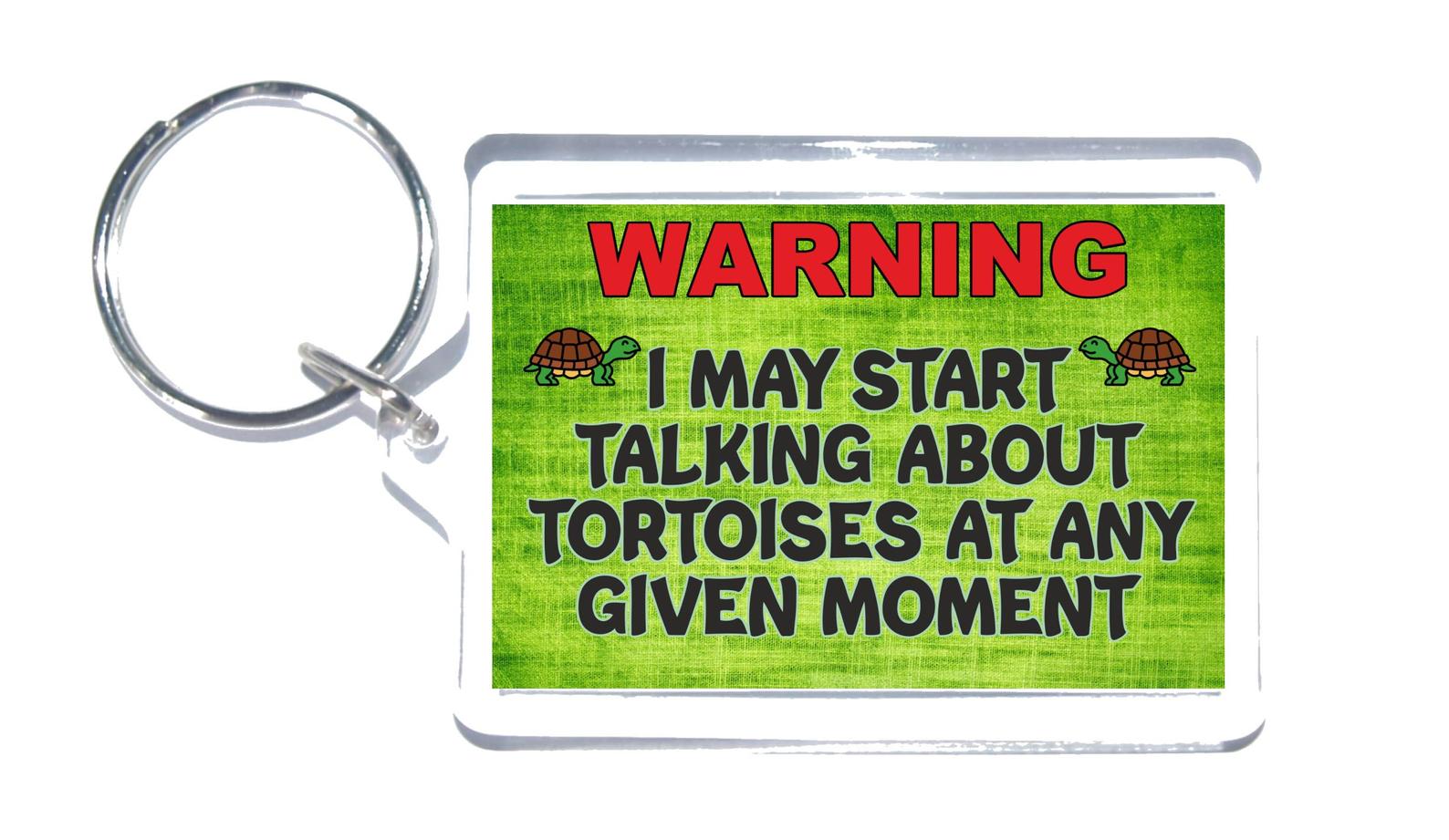 Tortoise slogan novelty keyring - 