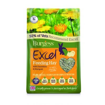 Burgess Excel Feeding Hay with Dandelion and Marigold, 1kg ***** CURRENTLY OUT OF STOCK *****